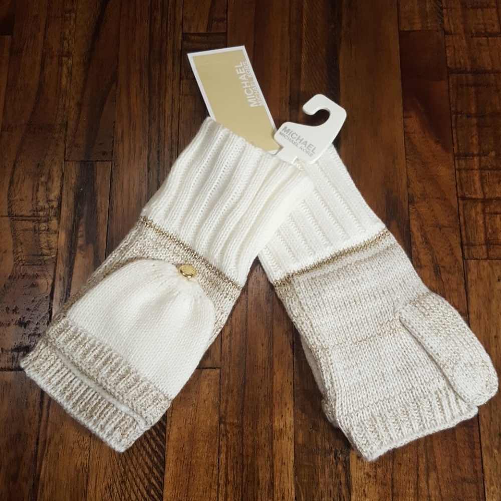 Michael Kors Fingerless Mitten Gloves NWT